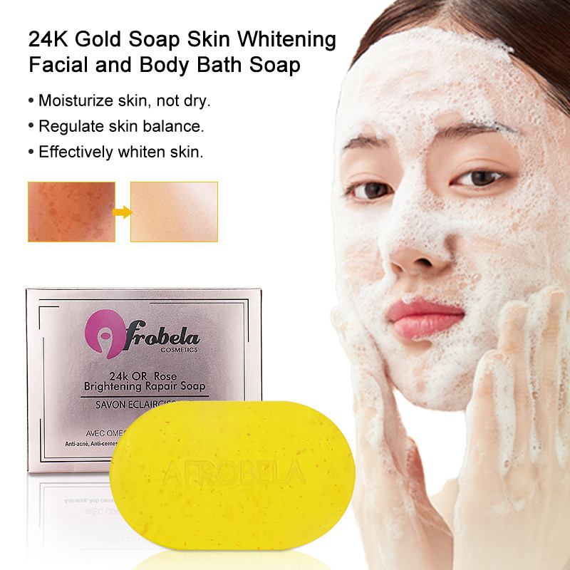 Whitening Brightening Organic Handmade Soap 24k Gold For Face Body