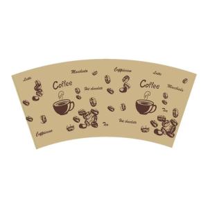 Quality 150ML Flexo Printed Paper Cup Fan 100% Degradable Material for sale