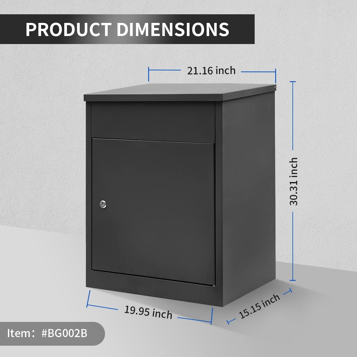 Combination Code Lock Delivery Box for Outside Packages 25.6''H x 15.8''W x 9.1''D