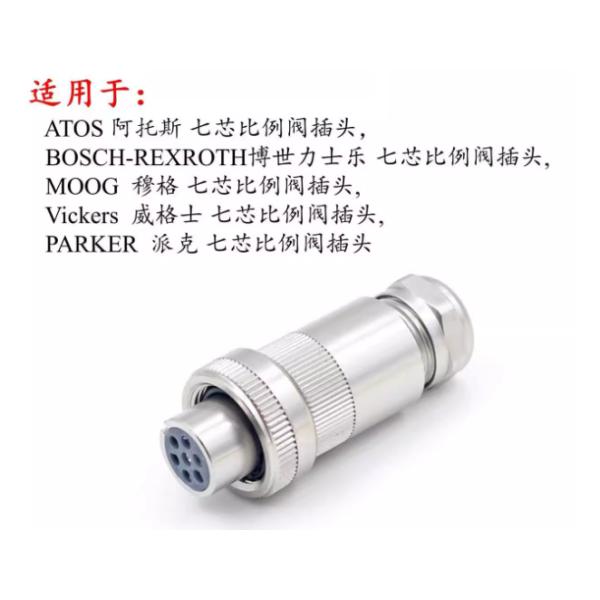 7-Pin 4-Pin Servo Motor Connector with 1000V Rating for Proportional Valve Applications