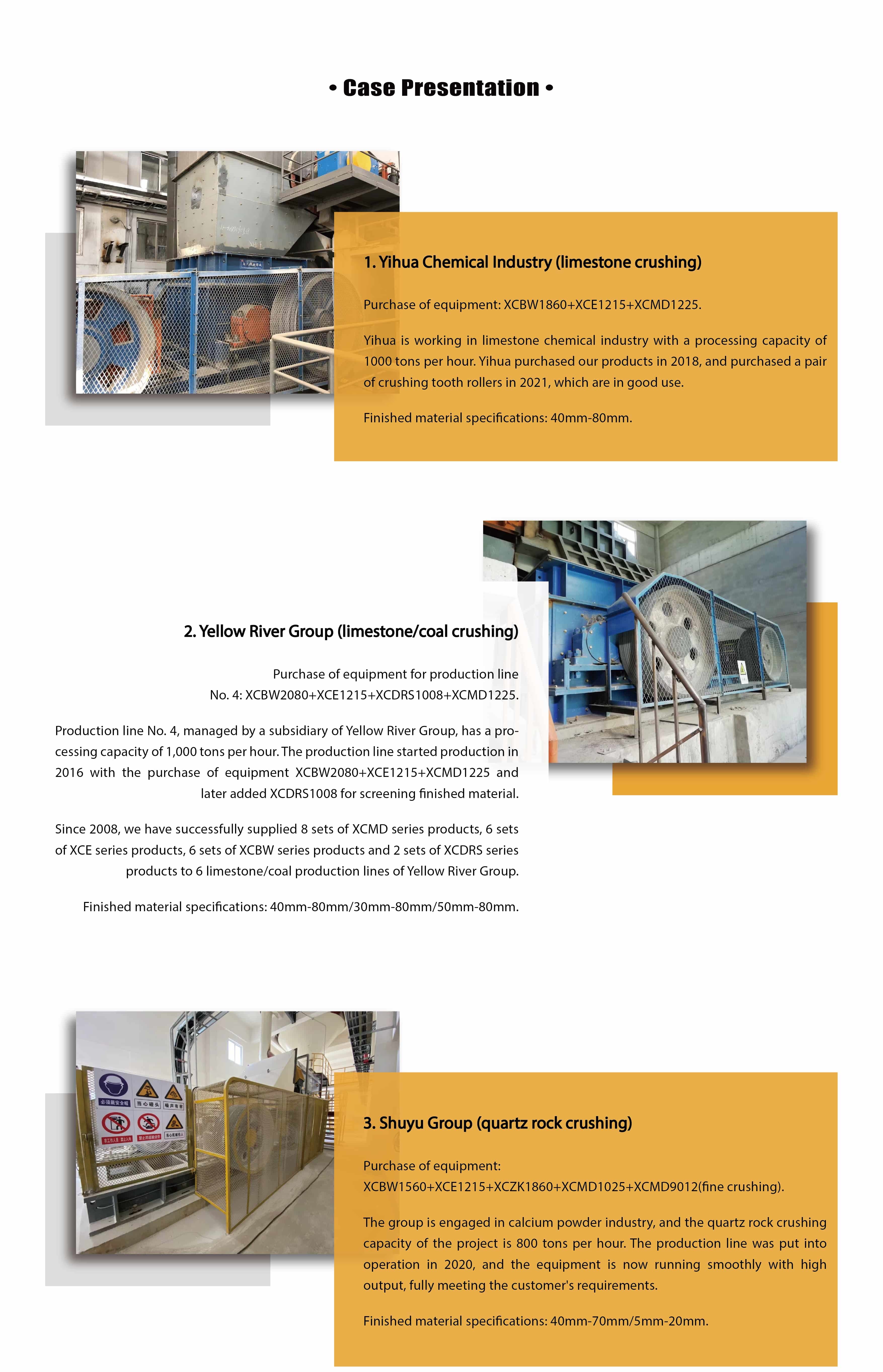 High Crushing Efficiency Roller Mill Crusher 120-250 TPH Production Capacity