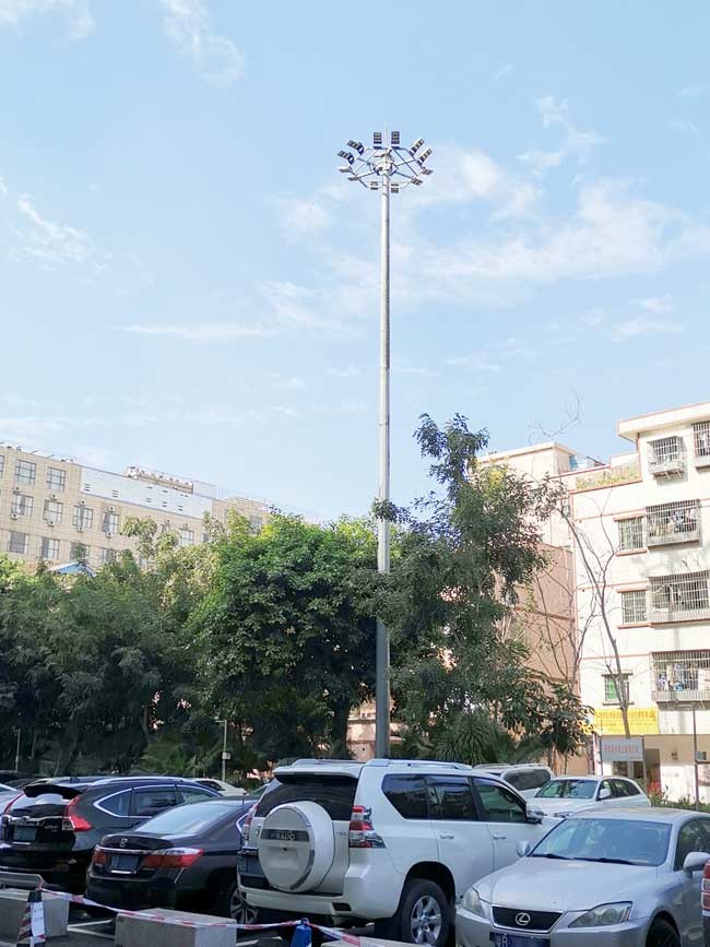 High Power Light Post Foundation 20m 30m Hot Rolled Steel Q235 Q345 Material