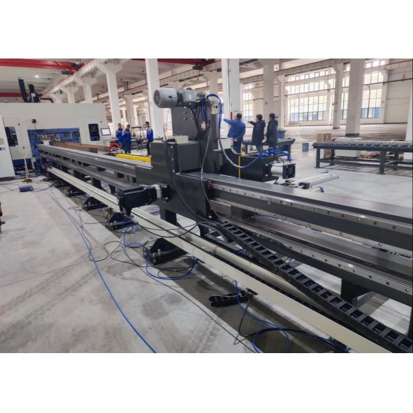 New CNC Beam Drilling Cutting Milling Production Line For Steel H-Beam Structure