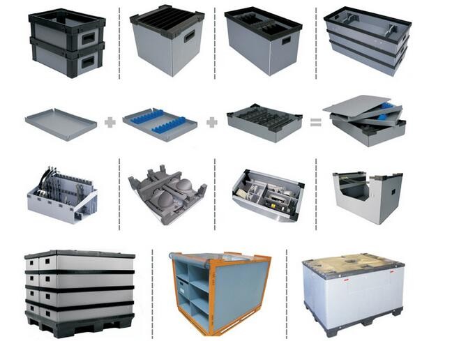Large plastic pallet box storage coaming box autopack self cleaning litter pallet box automotive packaging