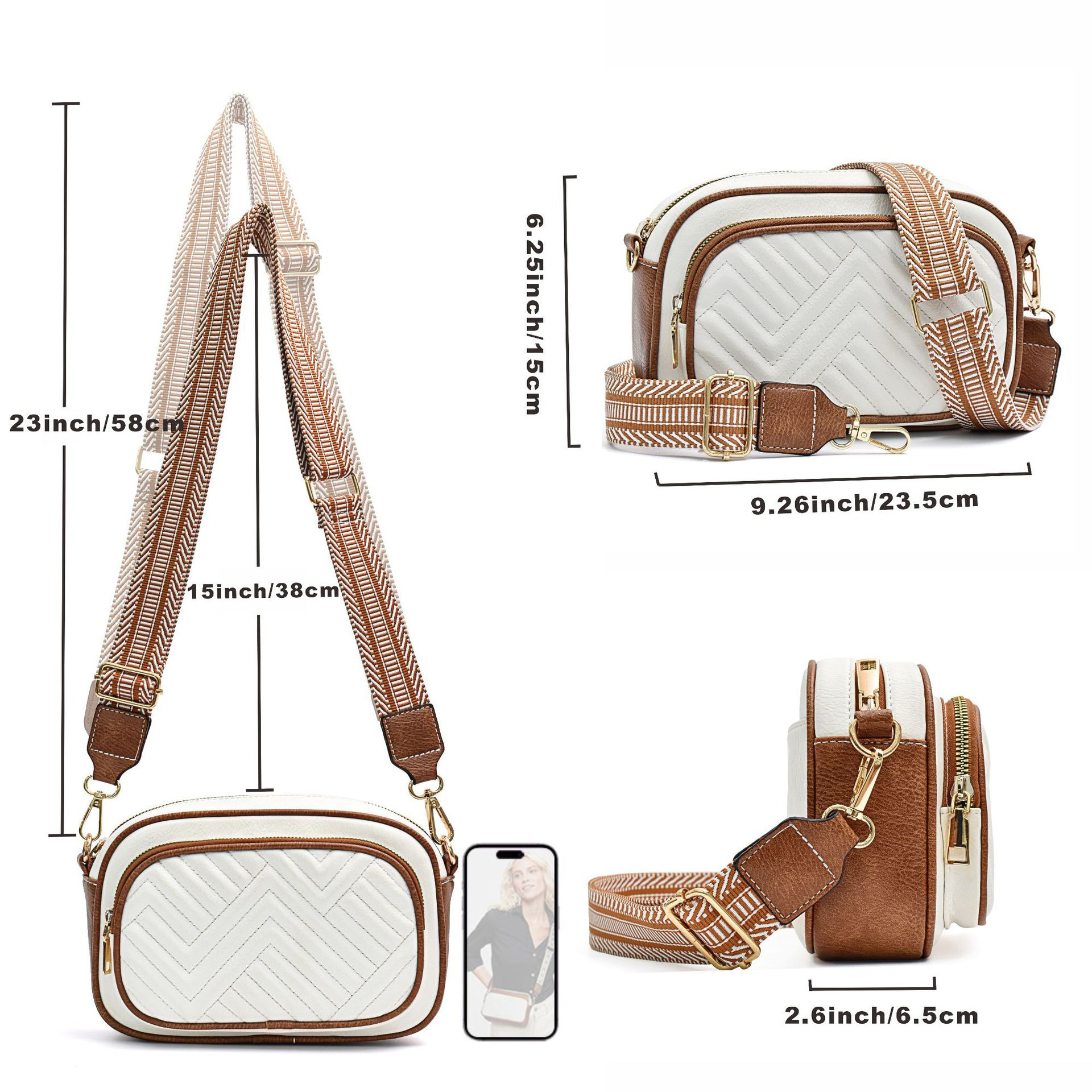 Custom Logo PU Luxury Crossbody Bag for Women Purses and Handbag in Fashion Style