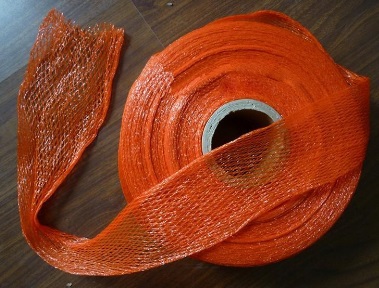 Tubular Knitted Polyester Drawstring Bag , Sleeve Mesh Vegetable Storage Bags