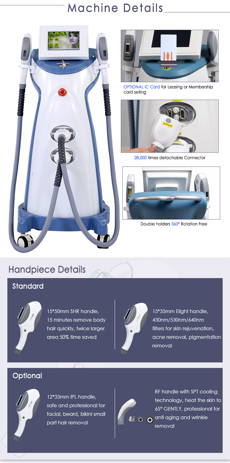 KES laser medical CE IPL&RF device face epilator