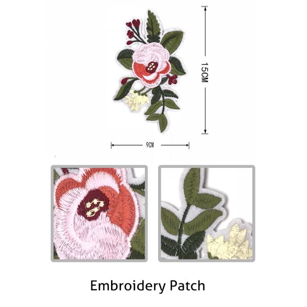 Handmade Rhinestone Patch #C1007 Embroidery Flower Applique