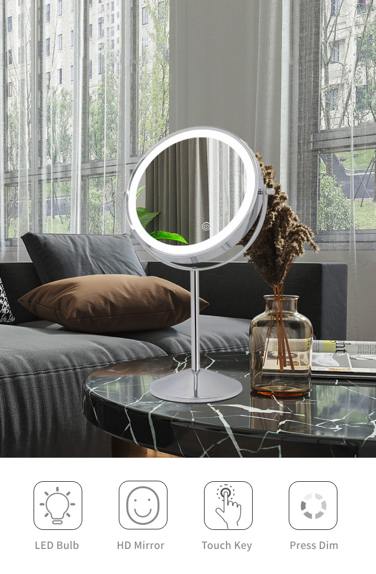 5X 6000mAh USB Rechargeable 380mm Height LED Vanity Magnifying Mirror