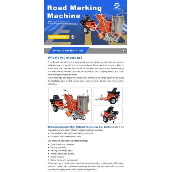 OEM Thermoplastic Line Marking Machine With Straight Line Drawing Function
