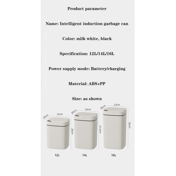 Household Low Consumption and Long Life Intelligent Electronic Motion Induction Plastic Trash Can