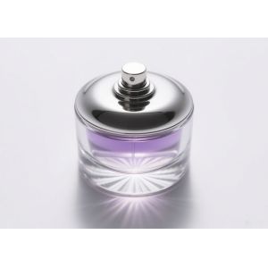China Purple Bulk Custom 100ml Glass Perfume Bottles Blow Molding Technique on sale