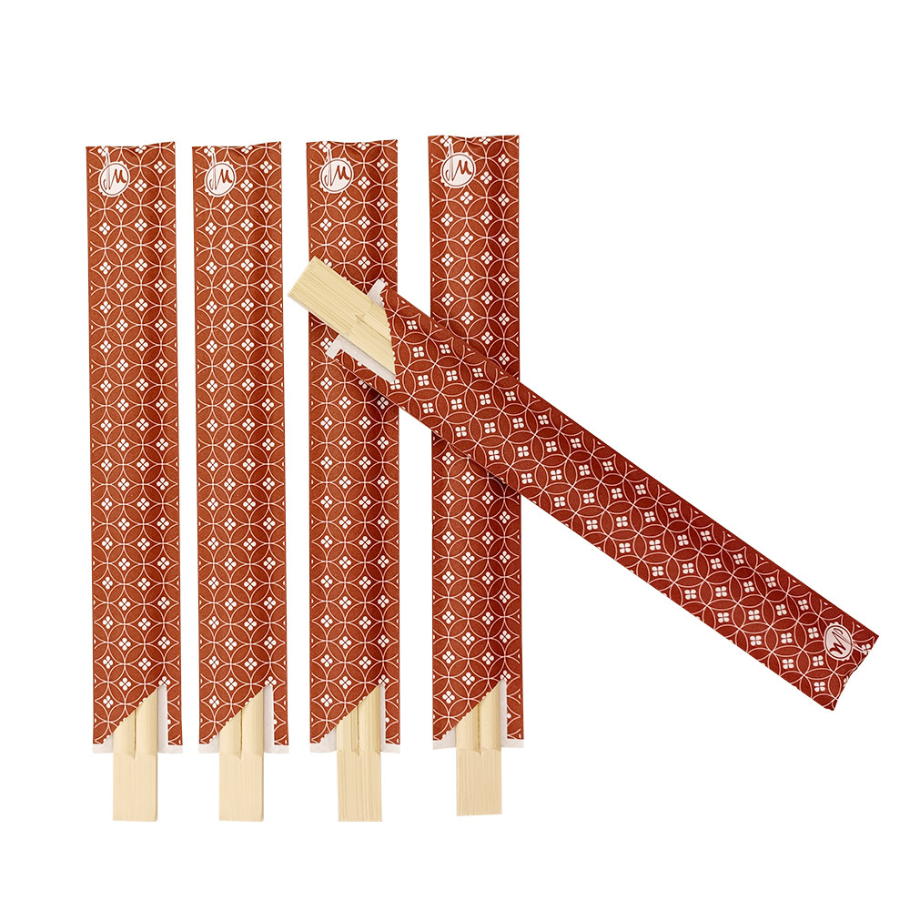 Bamboo Twin Chopsticks 100% Natural Color Disposable Japanese Sushi with Polished Finishing