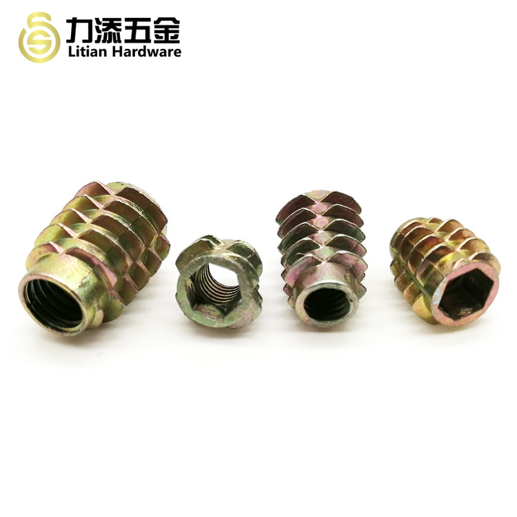 OEM Hex Drive Threaded Inserts , M4 Wood Furniture Screw Inserts