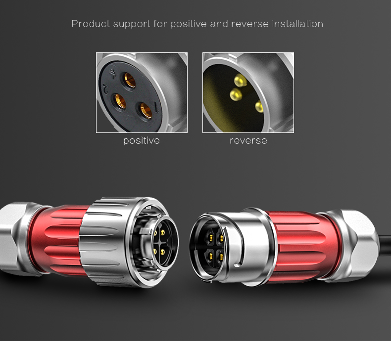 CNLINKO Waterproof Electrical Male Female Connector 3 Pole Wire Plug Socket 3 Pin Power Connector