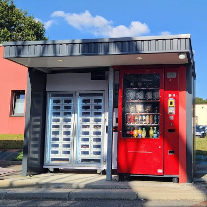 Quality Black Sheet Metal Cake Vending Machine Quick And Convenient for sale