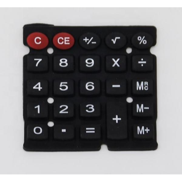 Multicolor Matte Silicone Rubber Keyboard For Calculator