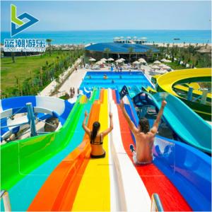 Quality Water Playground Amusement Multi-Player Racing Water Park Equipment Slides for sale