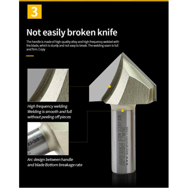 Arden 6.35mm Cnc Drill Bits Slotting Cutter 1/4 X 3/8 Wood Carving Router Bits