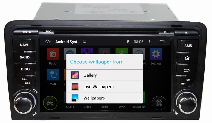 Ouchuangbo Car Radio DVD dual zone for Audi A3 2003-2011 GPS Navigation Stereo Android 4.4