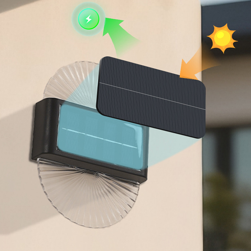 Solar Powered IP65 Waterproof Wall Washing Light with ABS+PC Material for Outdoor Garden and Villa Decoration