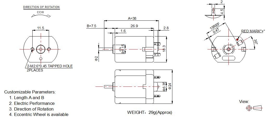High Quality 12v mini dc motor FK 260 dc motor for Car Rearview Mirror