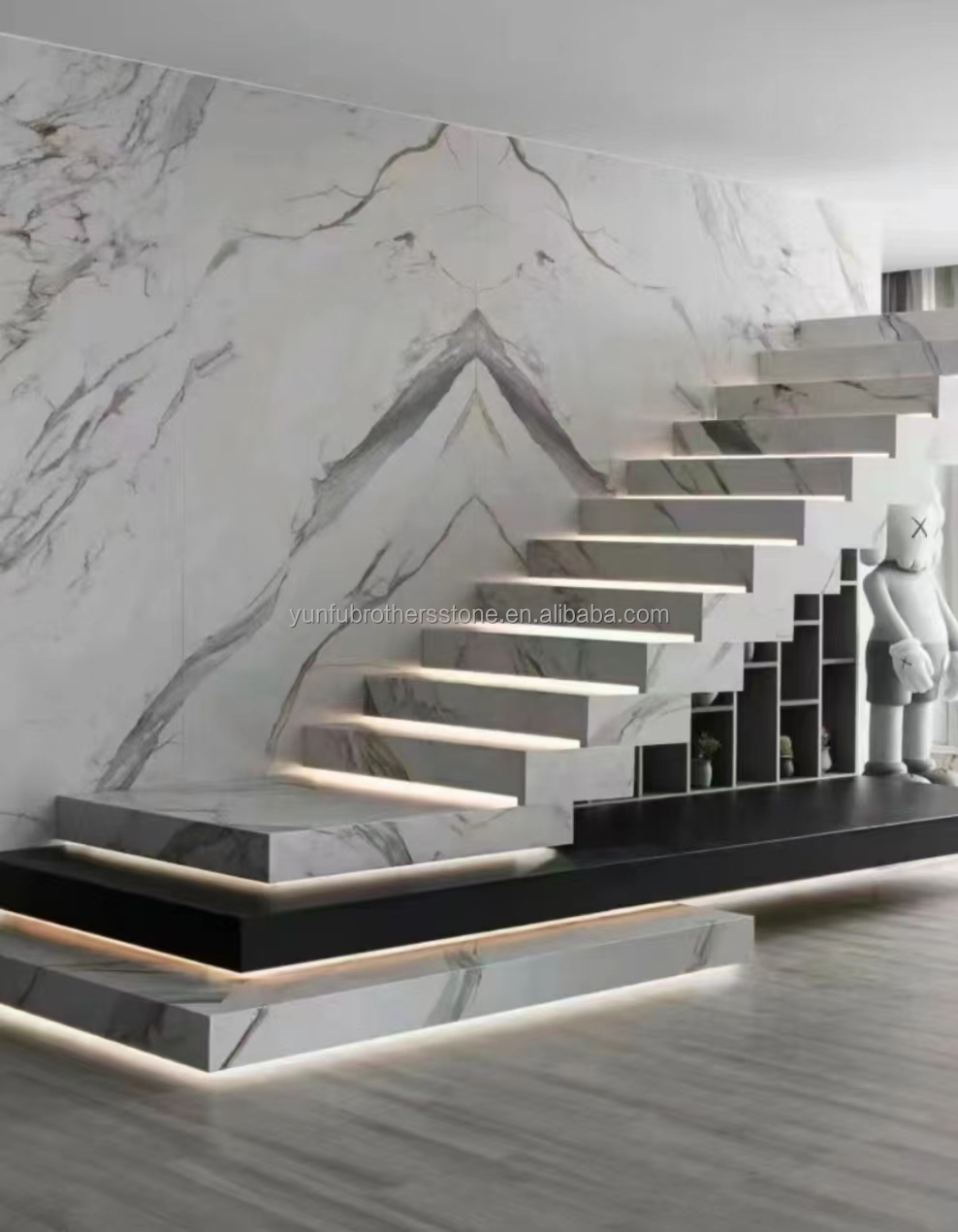 Upgrade Your Hotel Interior with Modern Design Stair Treads Artificial Stone Material