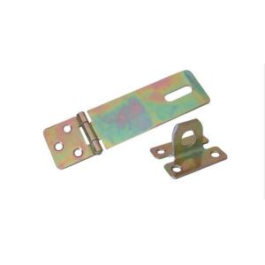 China Garages Safety Hasp And Staple Hardware Weatherproof Brass Plated on sale