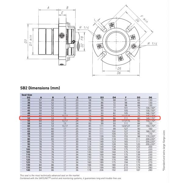 John Crane SB2 cDMS Mechanical Seal Double Cartridge Seal Replacement