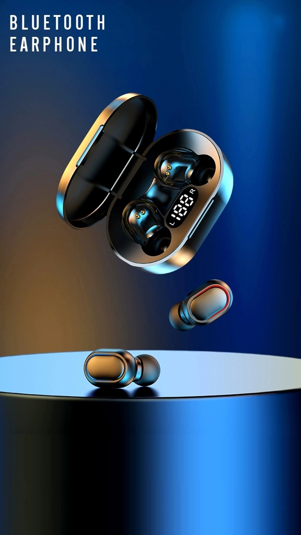 Ture Wireless Earbuds Earphone Bluetooths Waterproof Digital Display Auriculares Earphone Earbuds