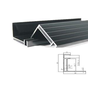 ISO9001 Approved Extruded Aluminium Profiles Solar Panel Frame Silver Black