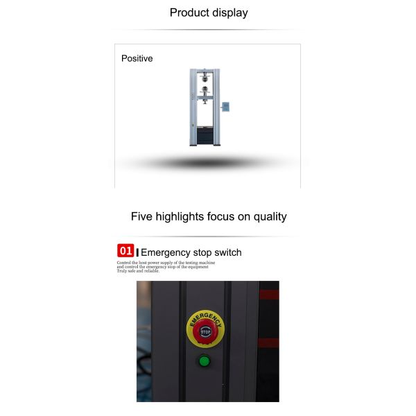 Testing machine technical details