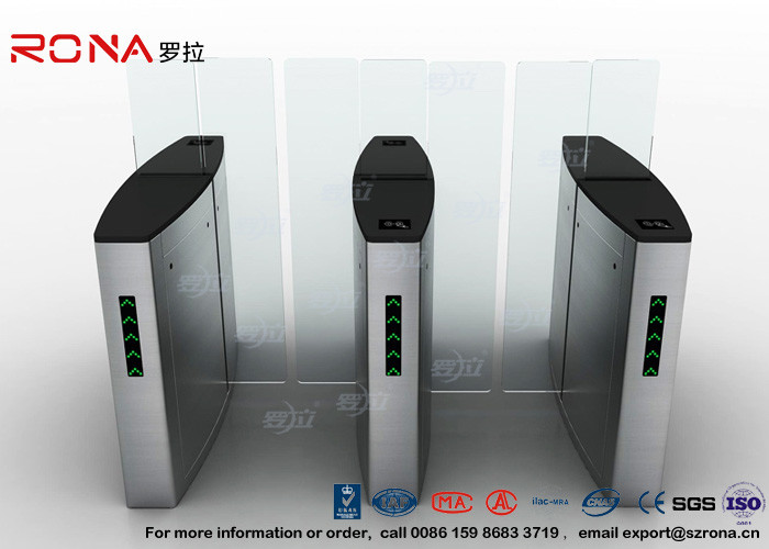 Building Access Control Turnstile Flap Barrier Automatic With Polishing Surface