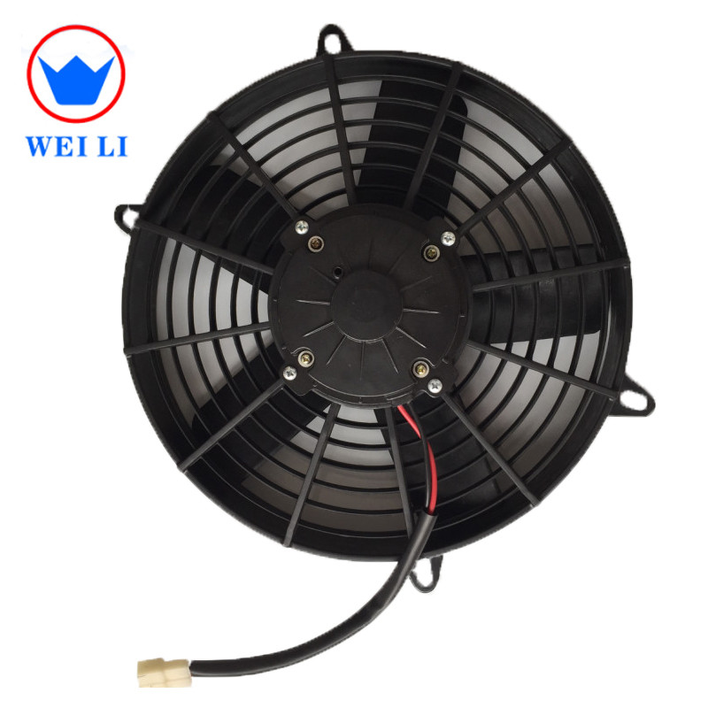 Quality Finger Protect 12 Electric Radiator Fan , Bus Truck Ac Condenser Fan 1800m3/H Airflow for sale