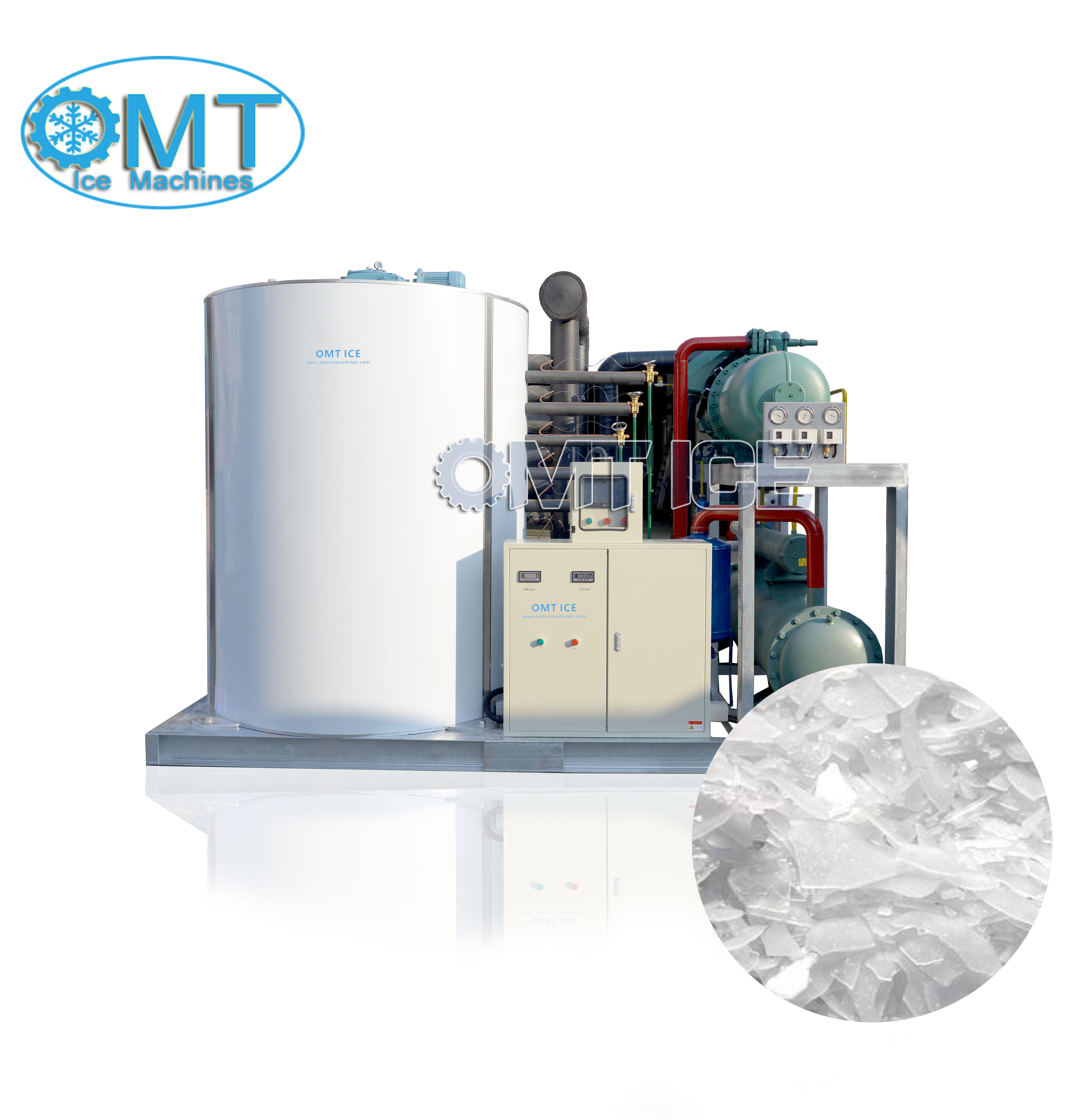 OMT 2 Ton Per Day Ice Tube Machine High Output Stainless Steel Equipment for Hotels