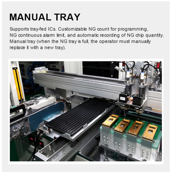 Advanced 2026 High Efficiency Automatic IC Programming Machine KR42-2500-RA Fully Automated Tray and Tape Integrated Chip Burner Tester for SMT