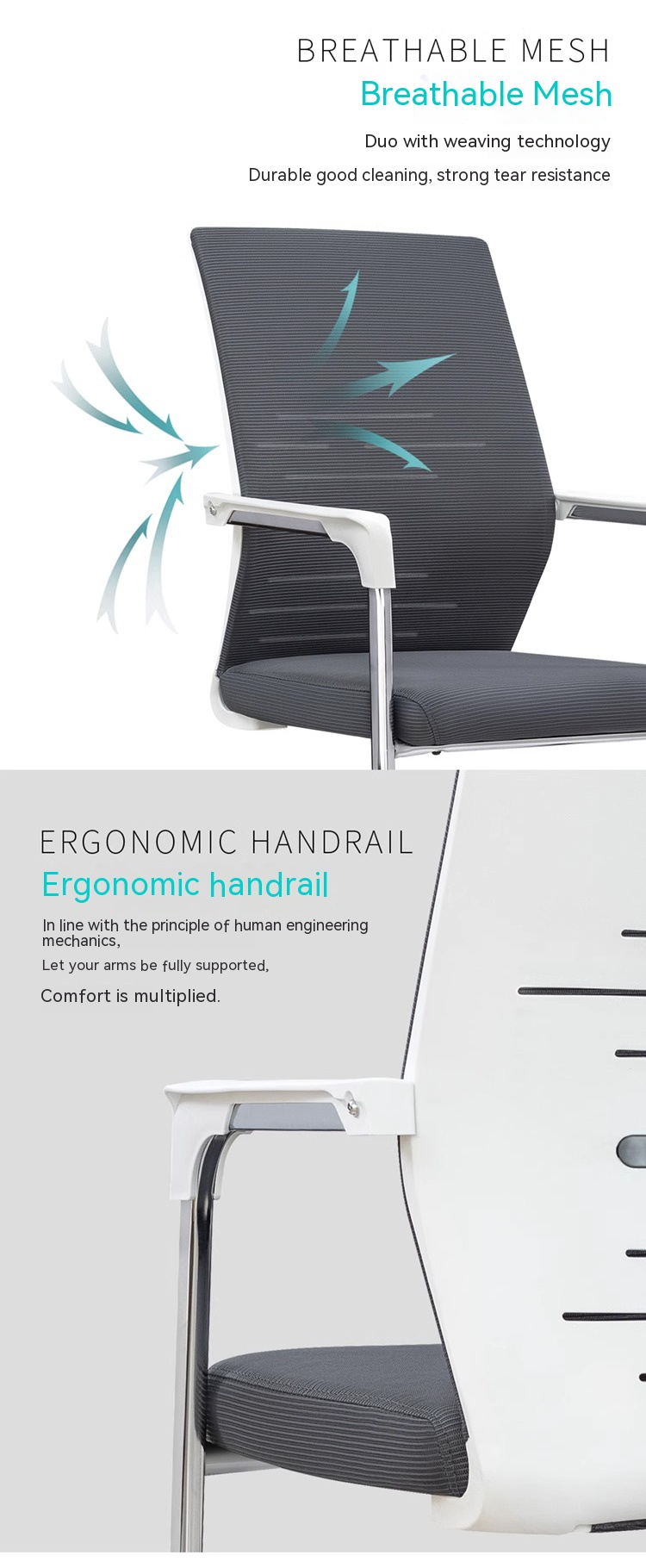 Bow Conference Chair Black More colors optional Stylistic Simplicity