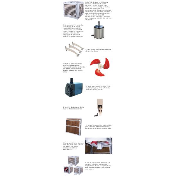 high effective roof installation heavy duty industry evaporative cooling unit