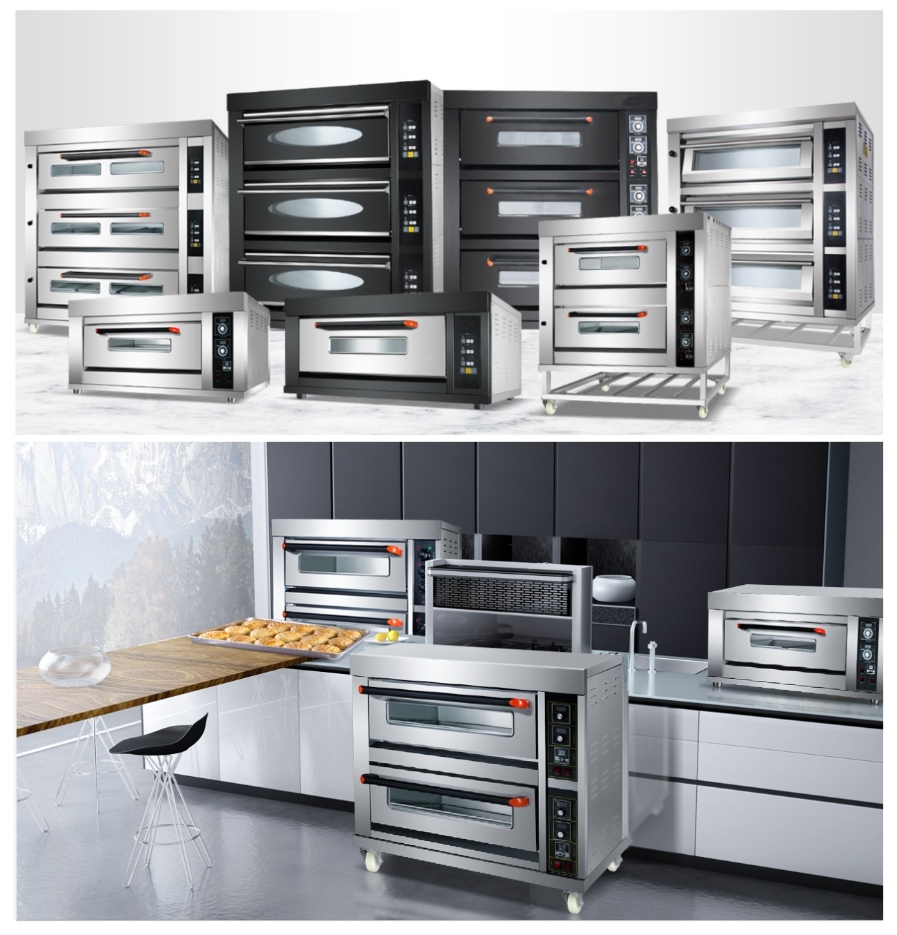 Stainless Steel Commercial Baking Equipment For Bakery Temperature 50-300C Precise Temperature Control