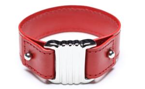 Quality Leather Bracelet, Stainless Steel Clasp, 8 Inches for sale