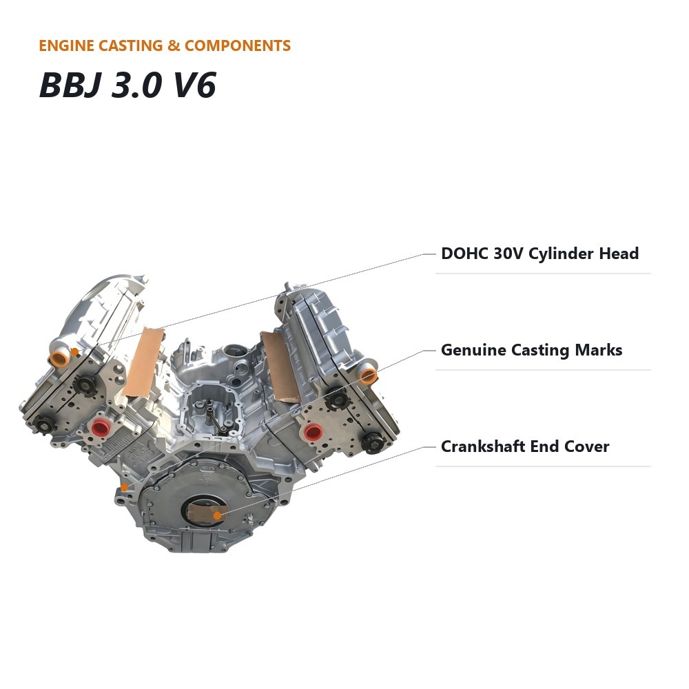 EA835 BBJ Engine Long Block Assembly for Audi A4 B6 A6 C5 A8 D3 3.0 V6 30V Petrol Engine Replacement 162 kW Motor