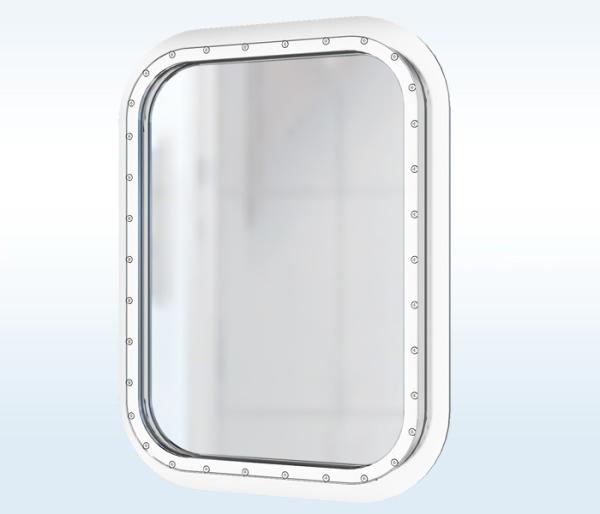 Ship Rectangular Marine Windows , Openable Fireproof Marine Replacement Windows