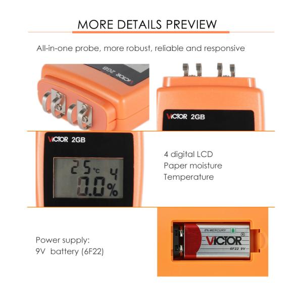 Portable Multifunction Environment Meters Drywall Wood Detector