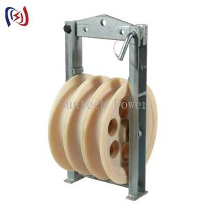 Quality 508x100 Nylon Sheave Stringing Pulley Conductor Stringing Blocks for sale