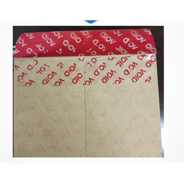 Serial Number Tamper Proof Security Labels Waterproof Face Material
