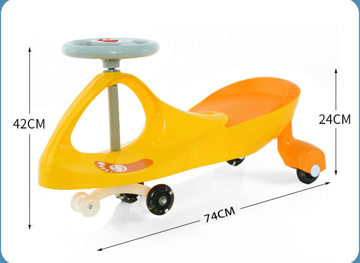 Red Children Exercise Sports Manpower Twist Go Max Load 100KG Mini Car for Active Kids