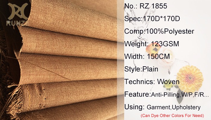 Soft and Flowing 170D Polyester Doris Yarn Plain Woven Linen Fabric for Summer Dress