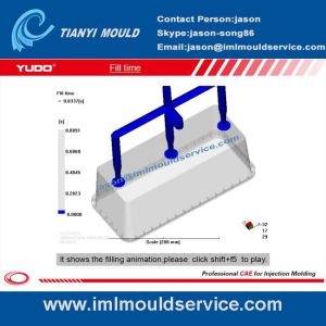 Quality thin wall plastic rectangular containers mould flow analysis for sale