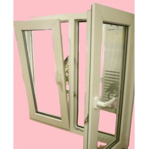 Tilt And Turn UPVC Casement Window Open Inside ISO Certificated