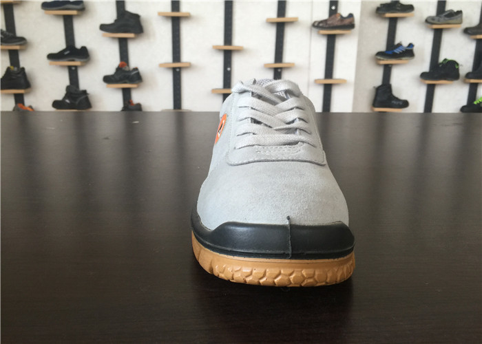 Embossed Leather Lightweight Safety Shoes , Waterproof Steel Toe Work Shoes